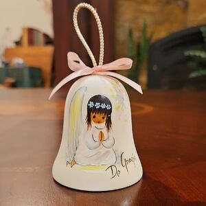 Sandstone Creations Vintage DeGrazia's "Little Prayer" Hand-Painted Ceramic Bell